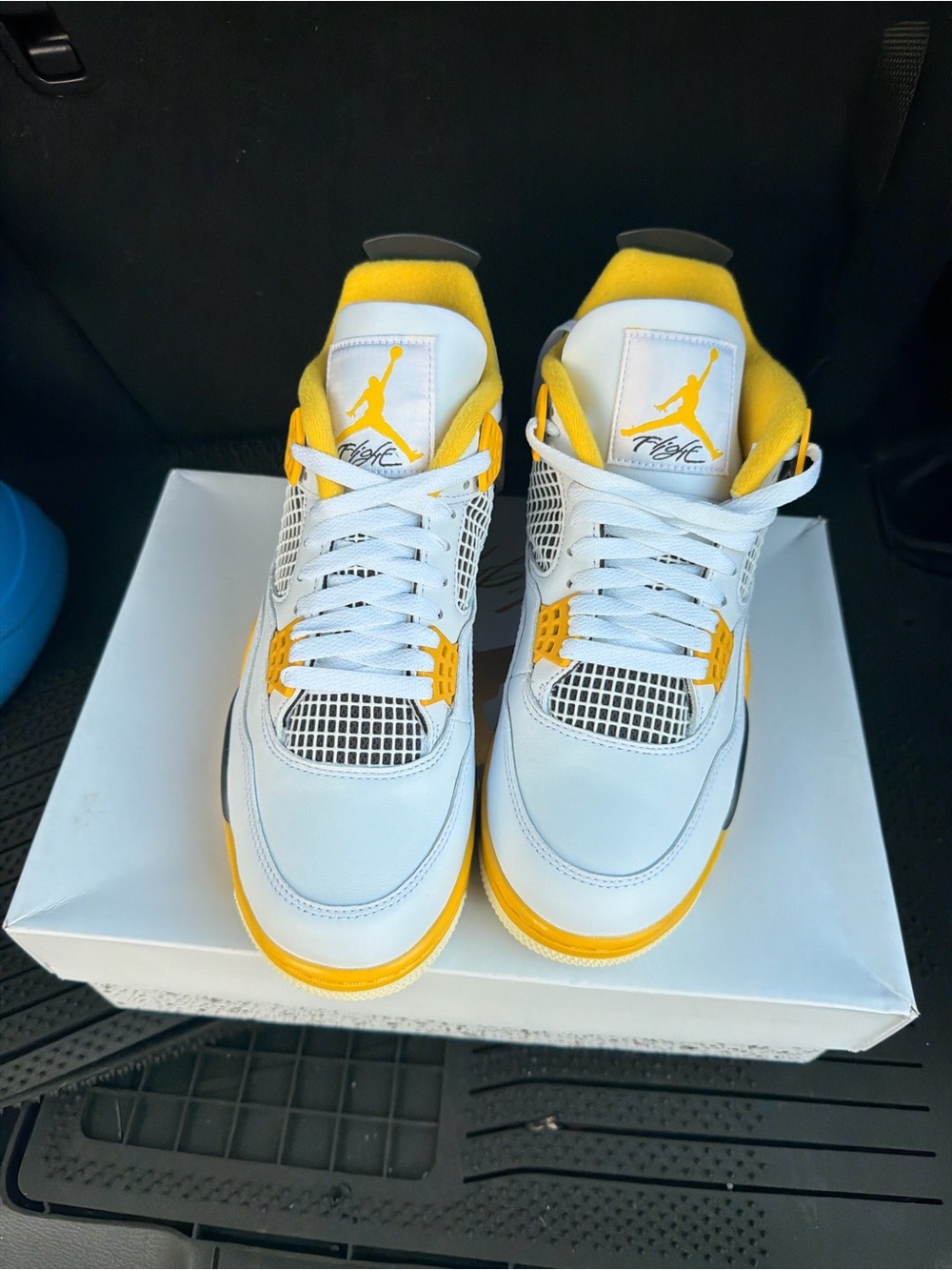 Jordan Men’s Sneakers - White & Yellow Retro Style
